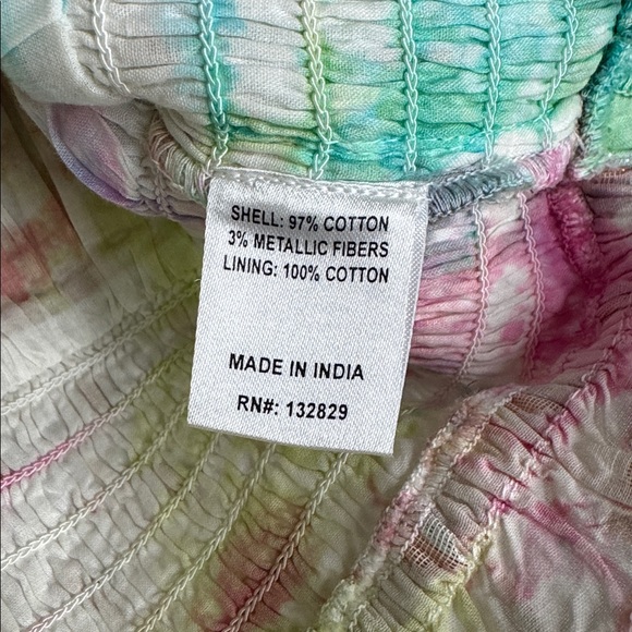 NWT Revolve Majorelle Siesta Key Tie-Dye Metallic Heart Crop Top XL Pastel Boho - Picture 5 of 9